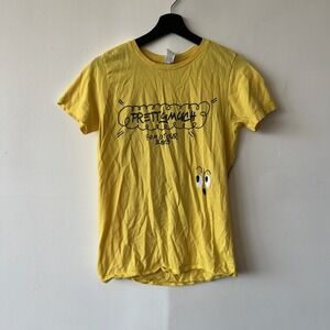 PRETTYMUCH FOMO Tour Shirt Womens Small Yellow 2019 Band Concert Graphic Tee